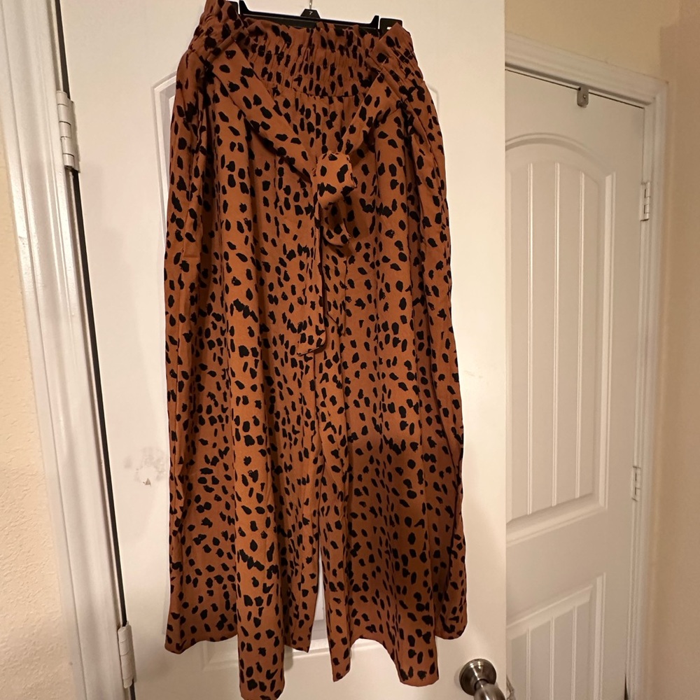 Amazon Brown Maxi A-Line Jumpsuit